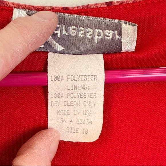 Vintage Y2K Dressbarn Paisley Tiered Boho Mini Dress Pink Made USA Small / Med - Picture 11 of 13